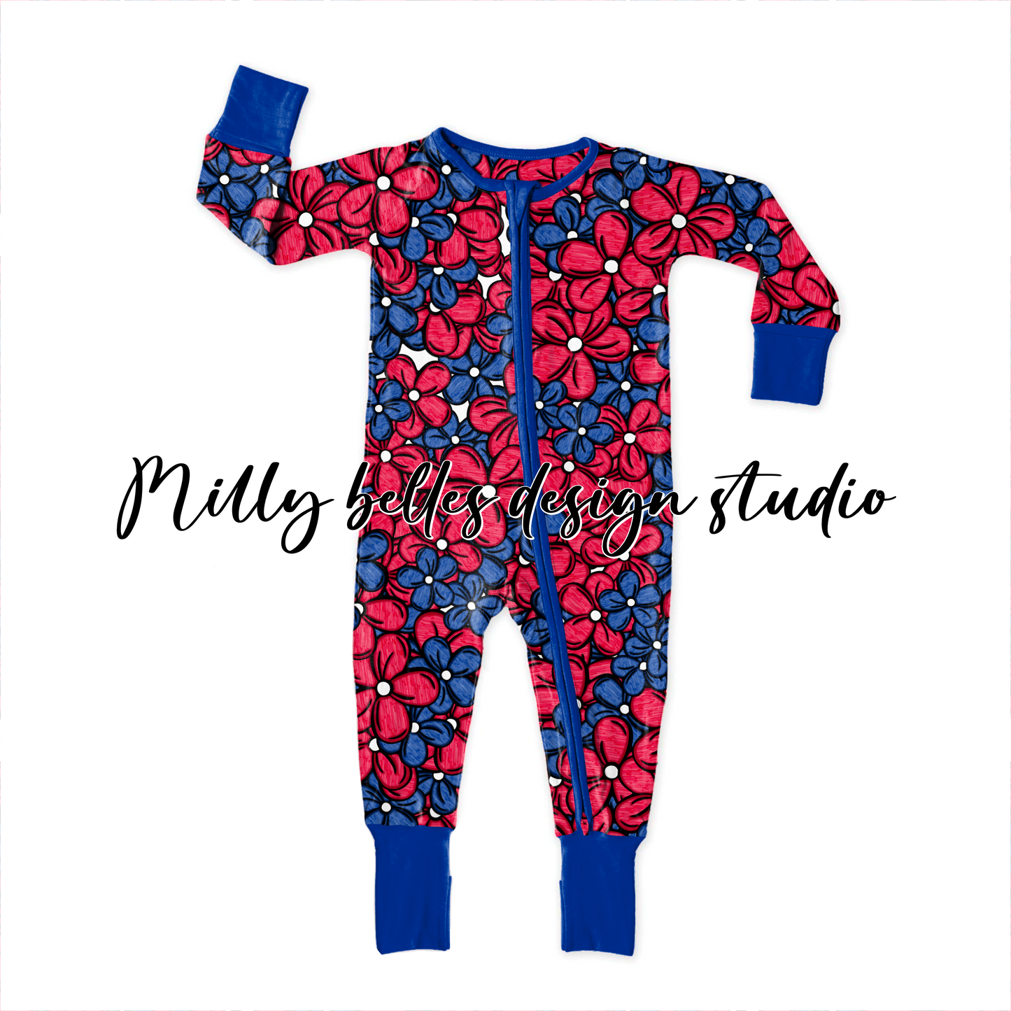 Bills Floral Football colors seamless