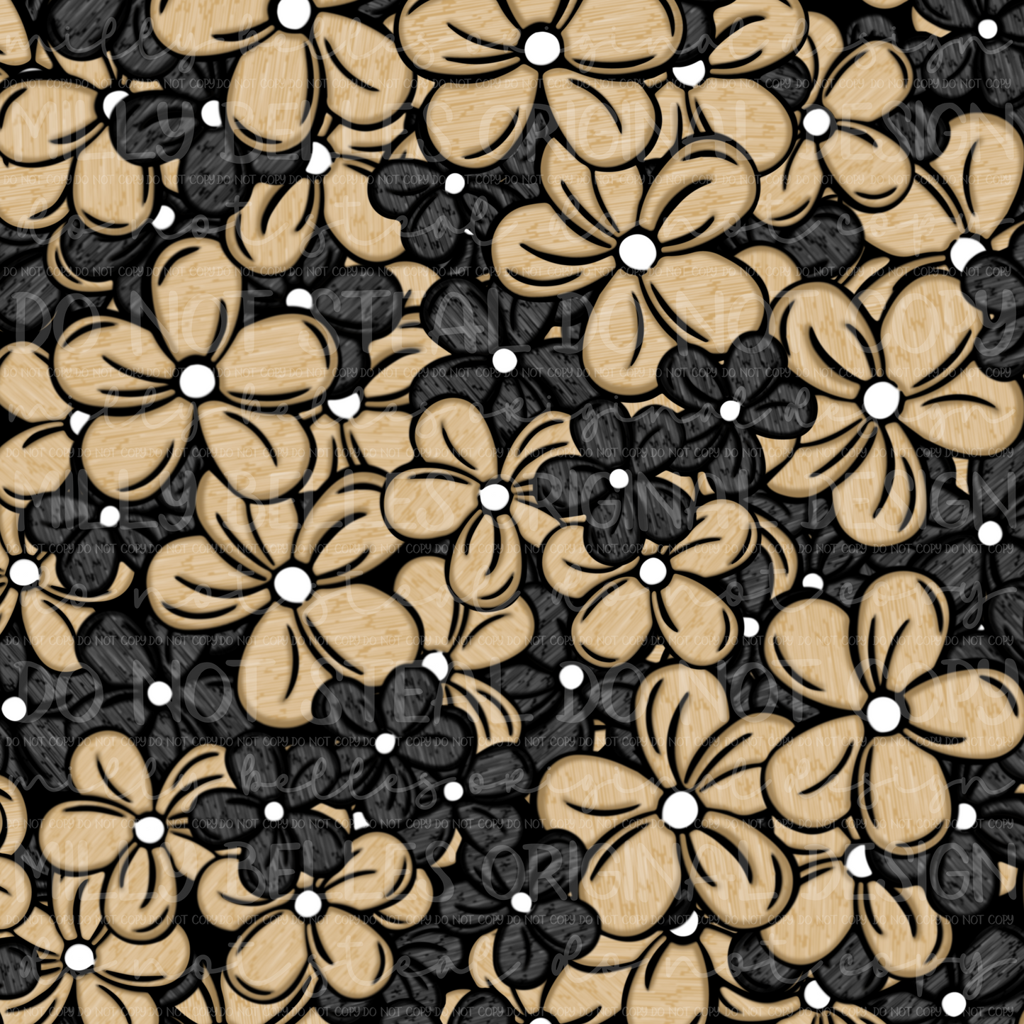 Saints floral Football colors seamless