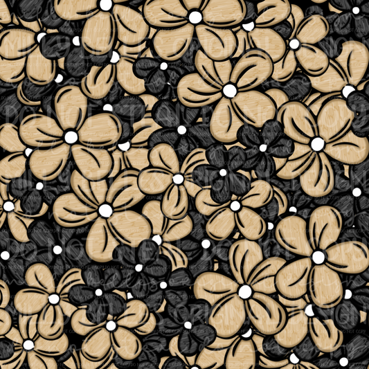 Saints floral Football colors seamless