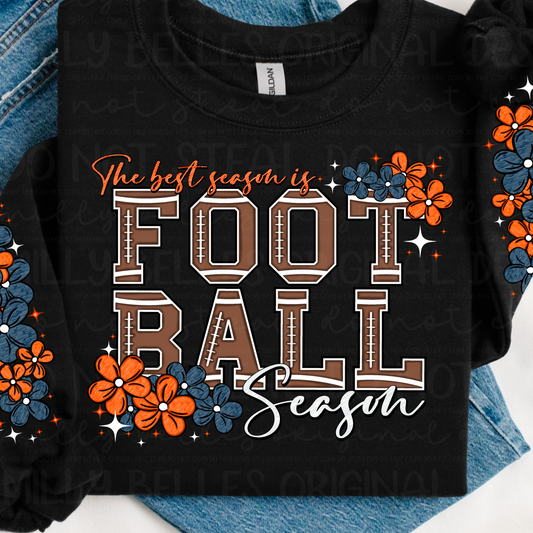 Broncos floral Football season PNG with sleeve