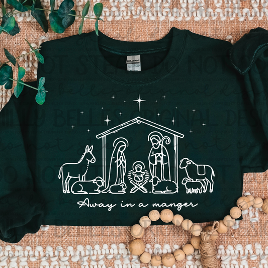 Away in a manger PNG and SVG