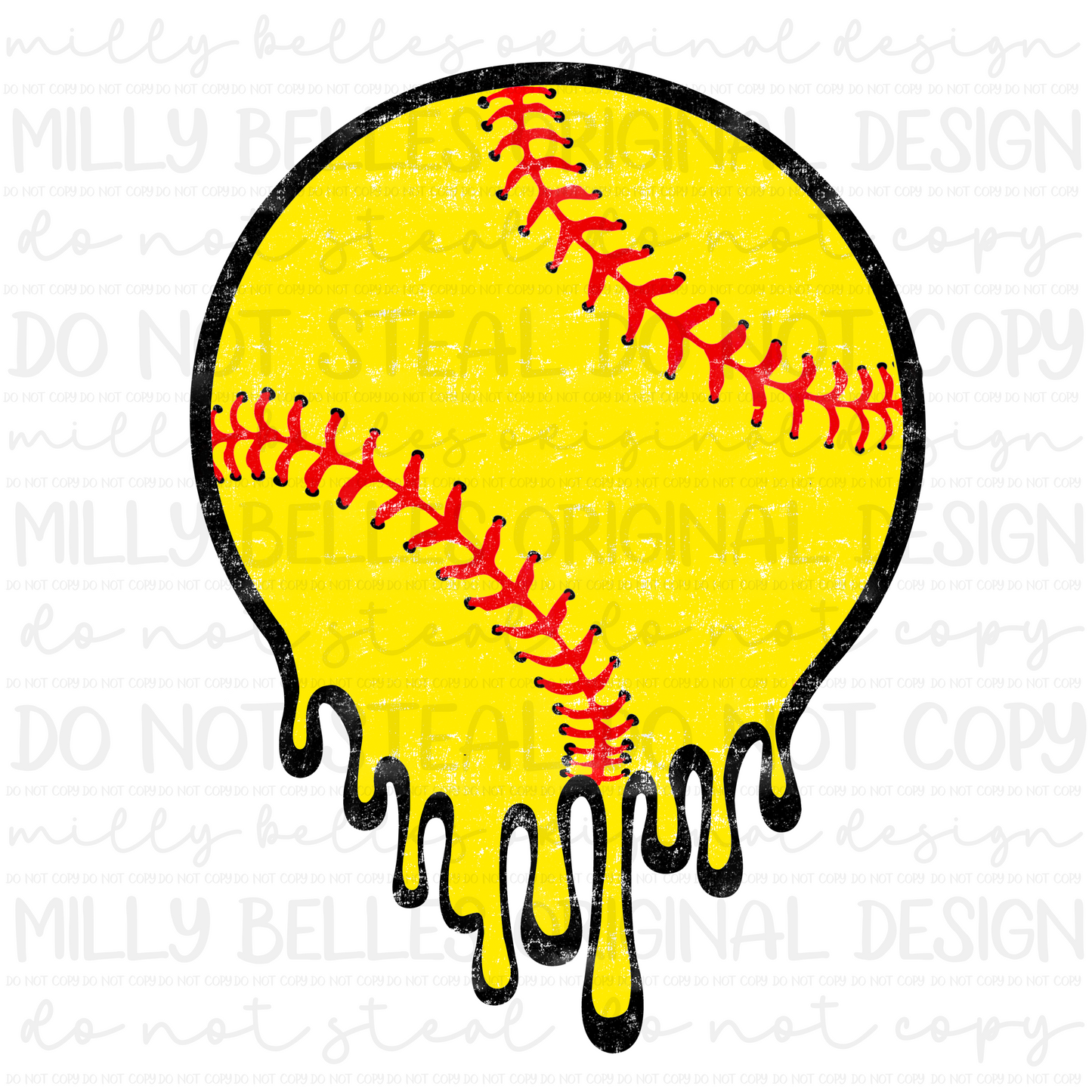 Dripping softball Smiley PNG