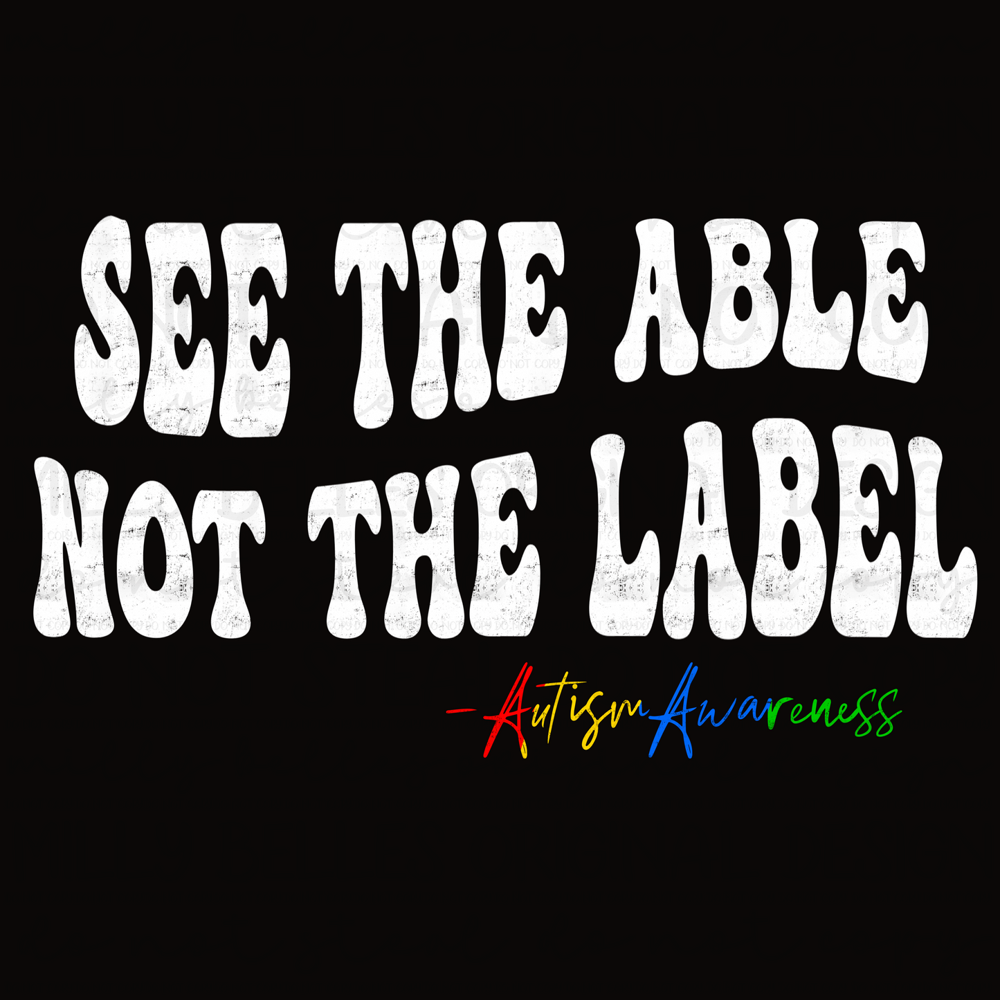 See the able not the label PNG w/pocket design