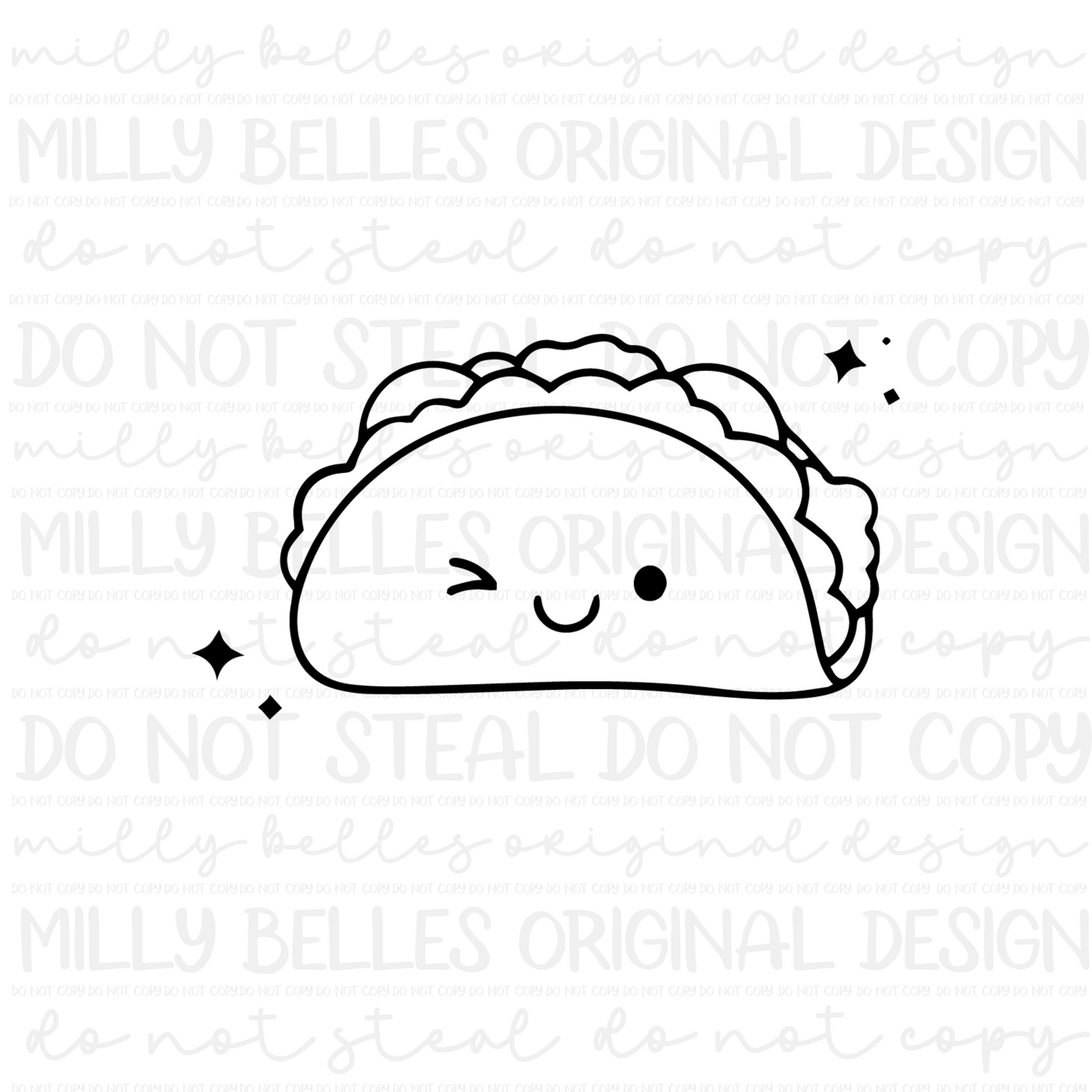 Full of tacos PNG with pocket design