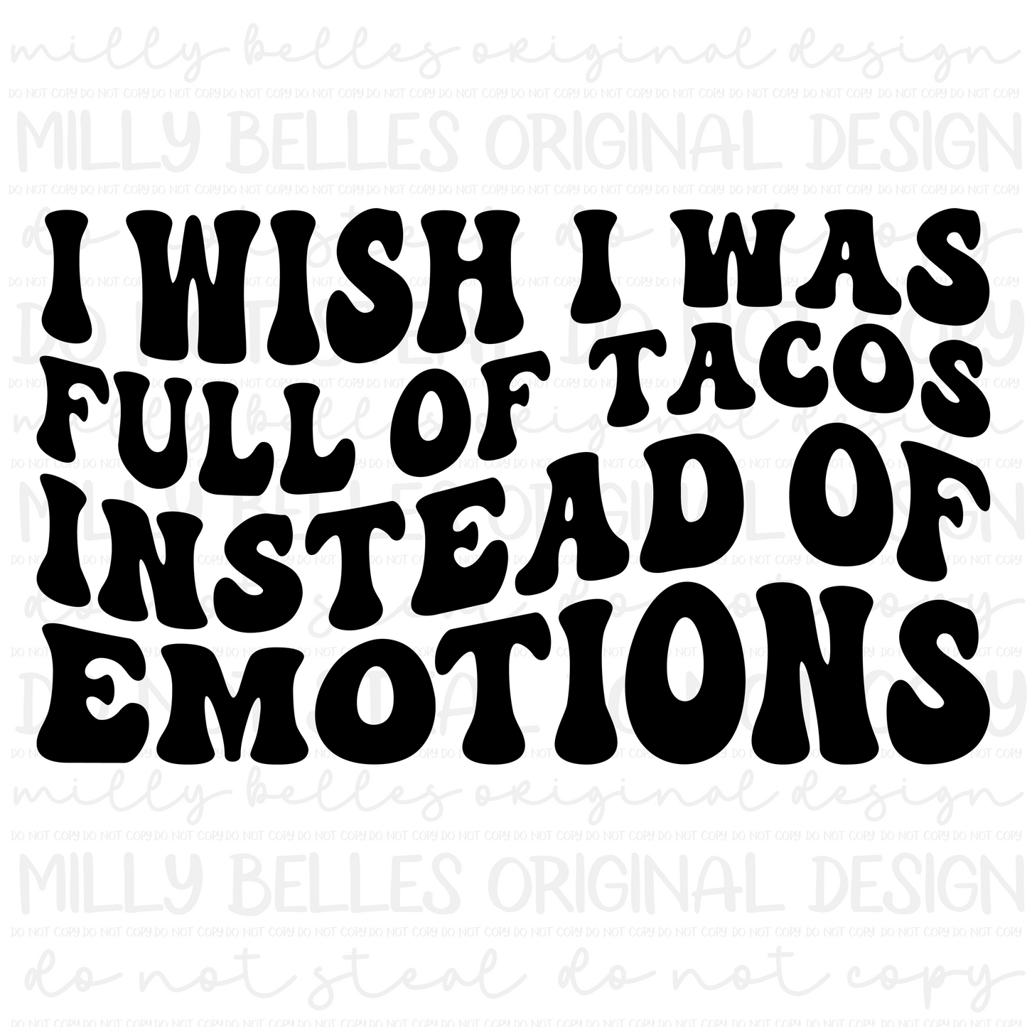 Full of tacos PNG with pocket design