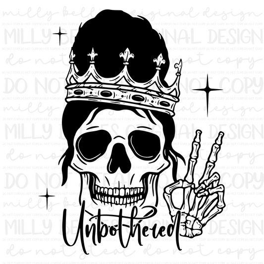 Unbothered skull PNG