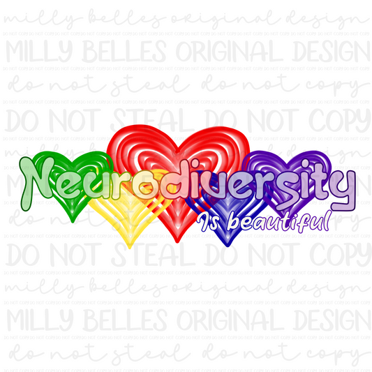 Neurodiversity hearts PNG