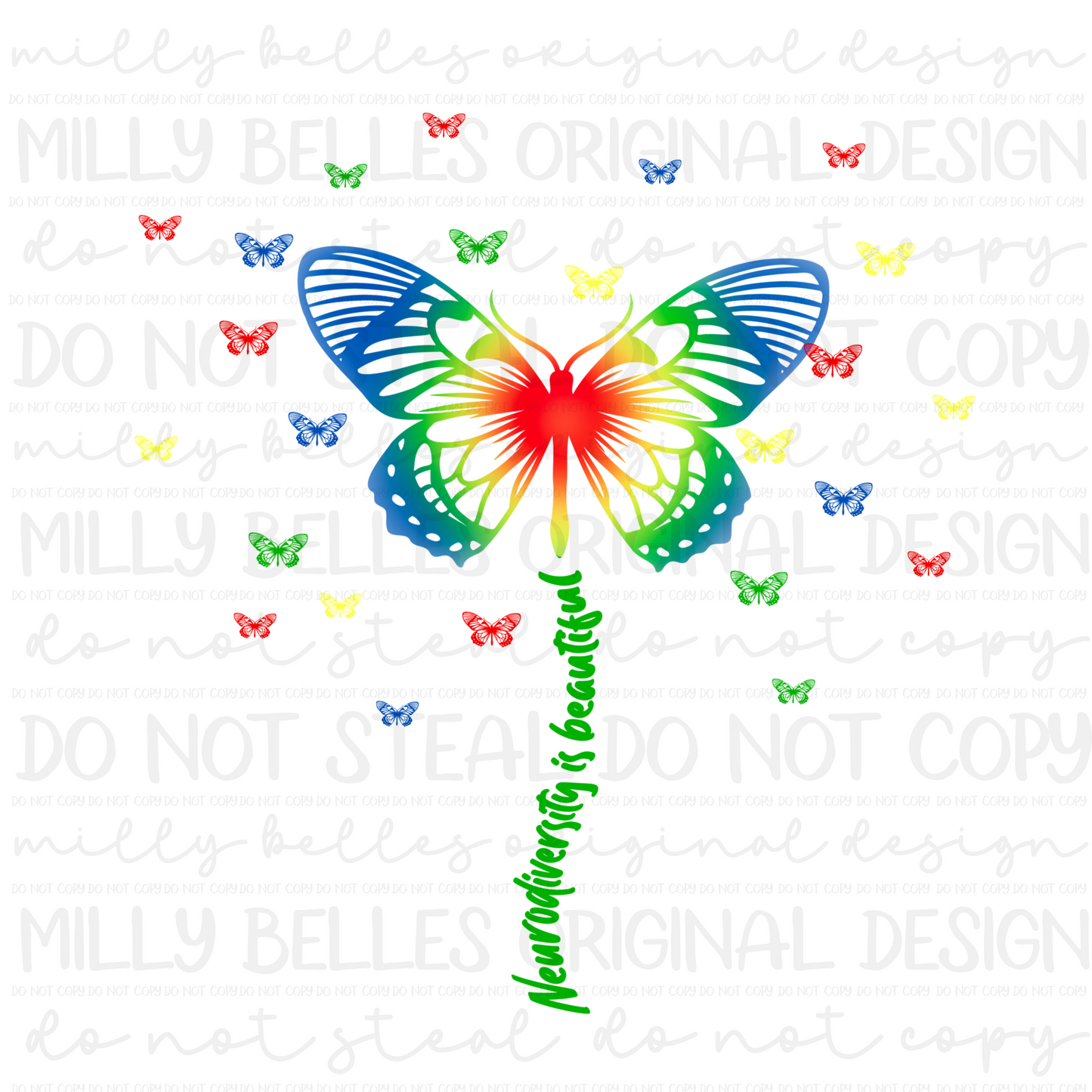 Neurodiversity butterfly PNG