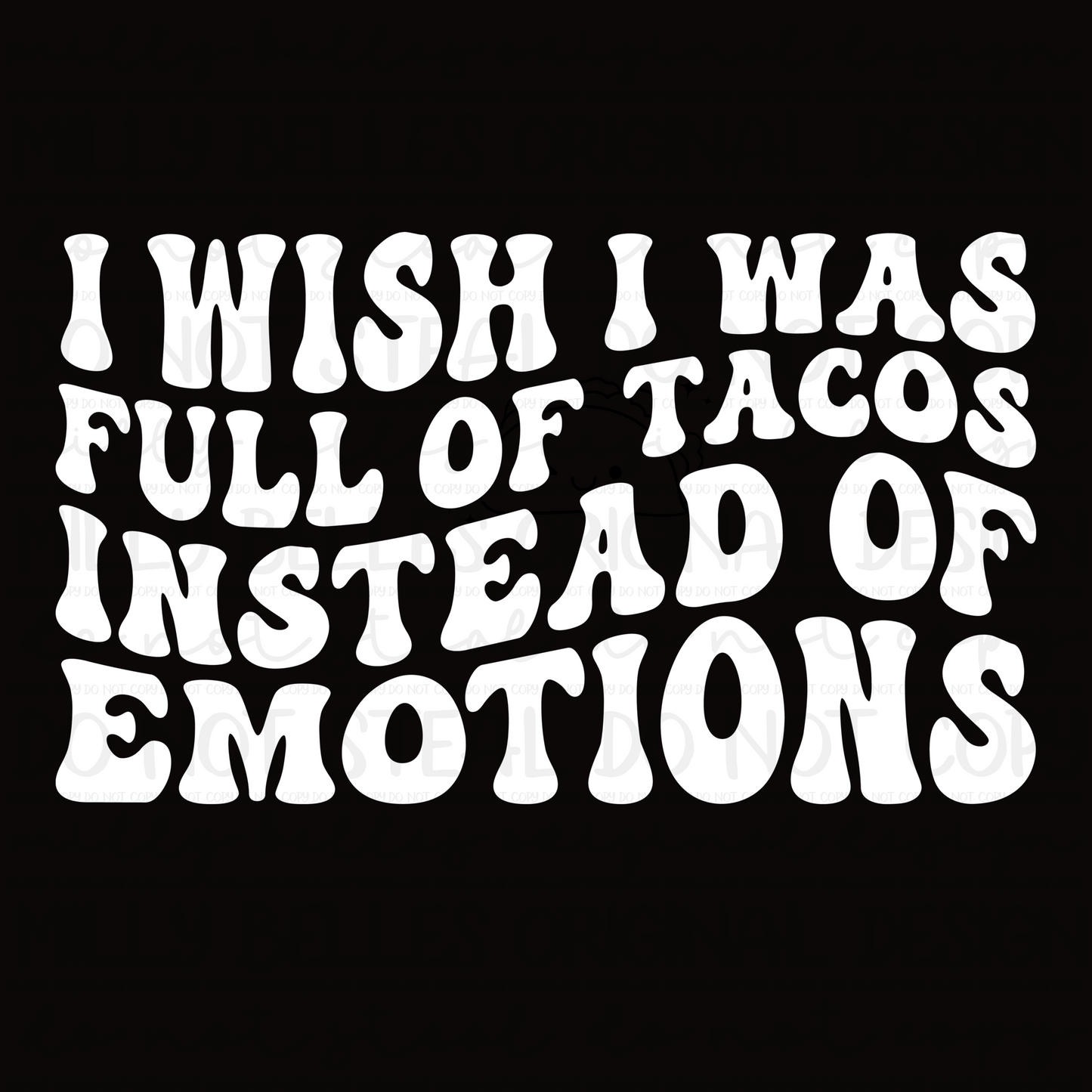 Full of tacos PNG with pocket design