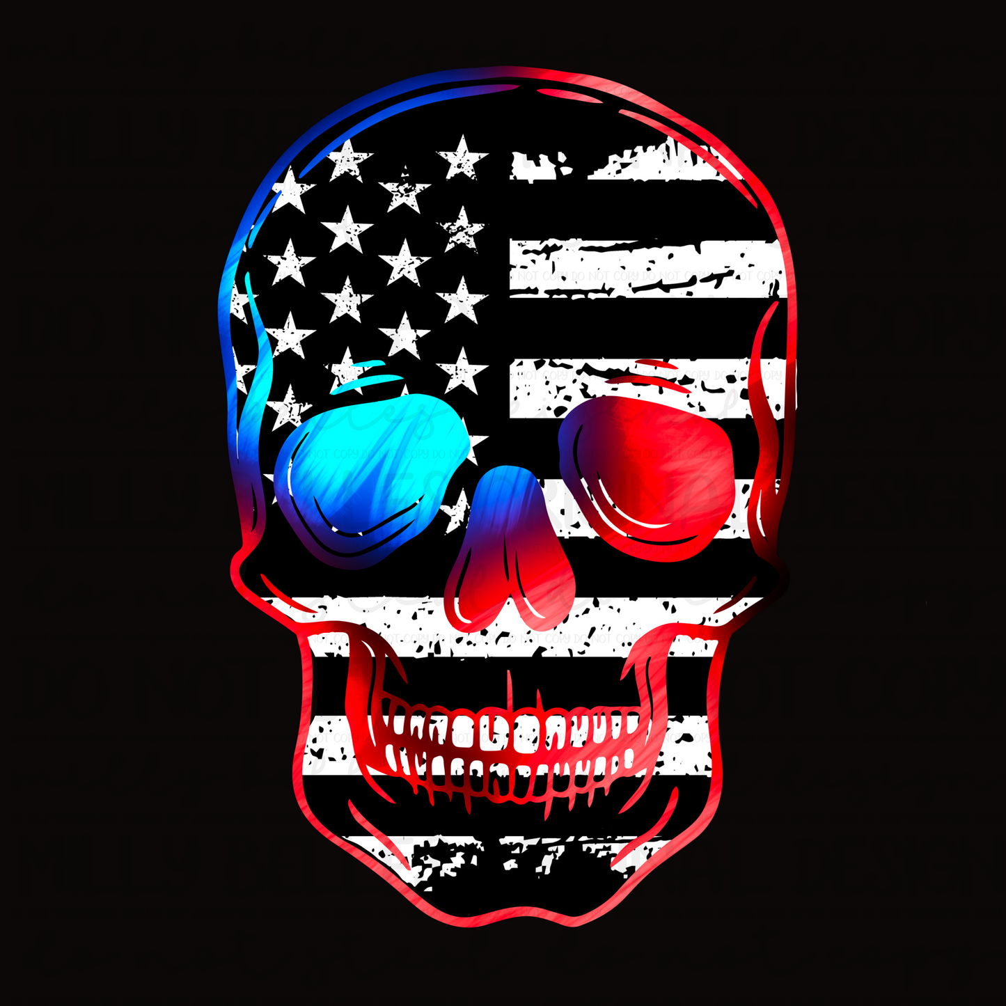 Patriotic skull PNG