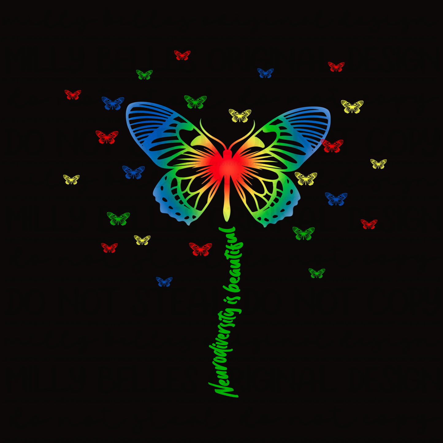 Neurodiversity butterfly PNG