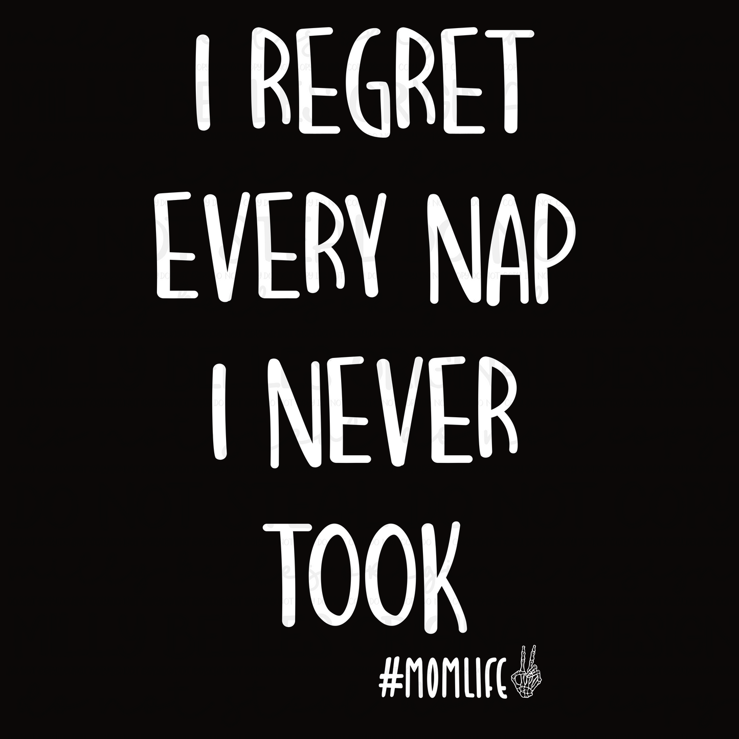 Regret every nap PNG with pocket design