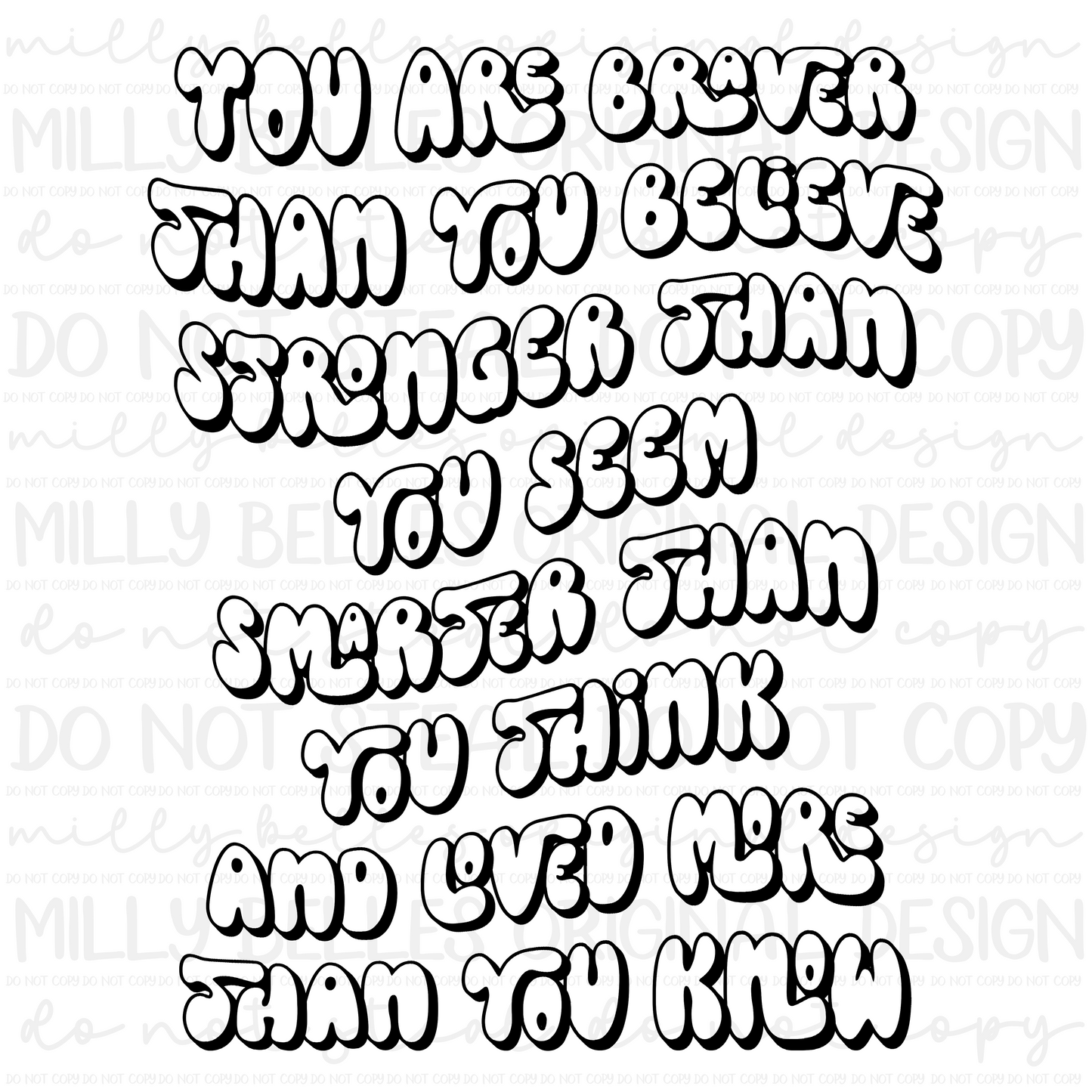 You are braver PNG with pocket design