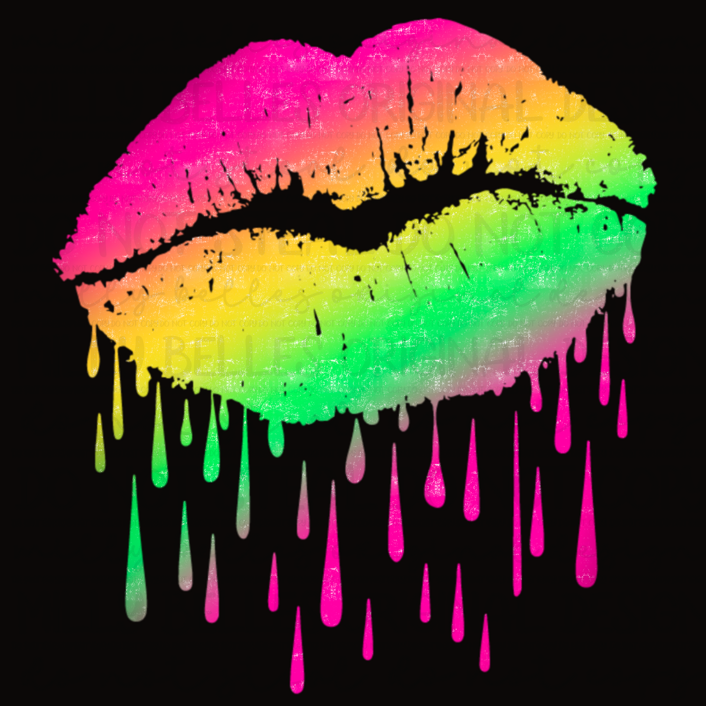 Rainbow lips PNG