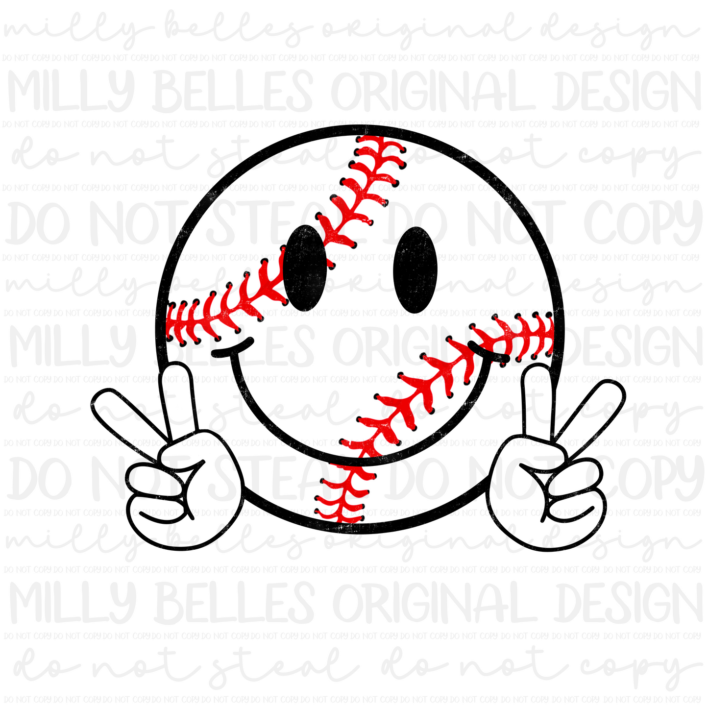 Baseball Smiley PNG