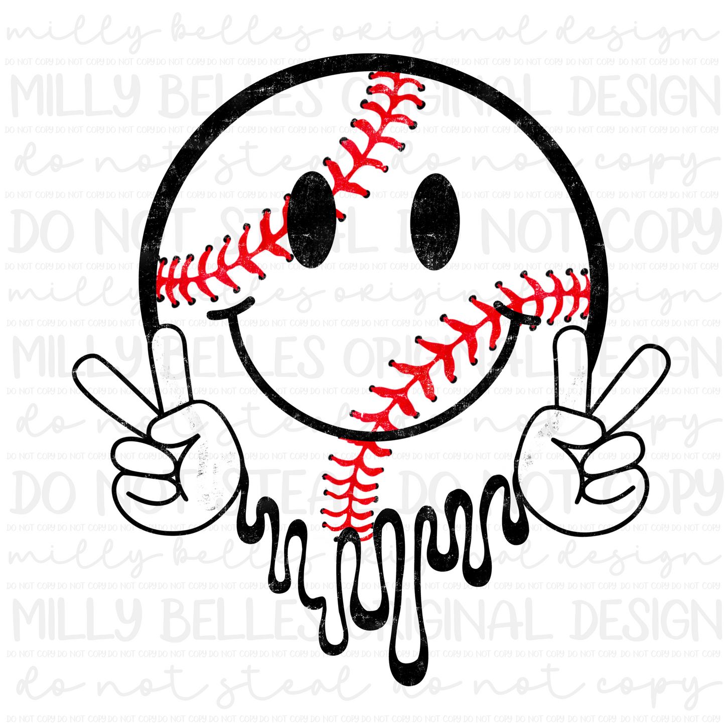 Baseball mom words PNG w/pocket design