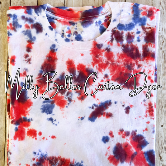 Red/Blue Tie Dye Blank