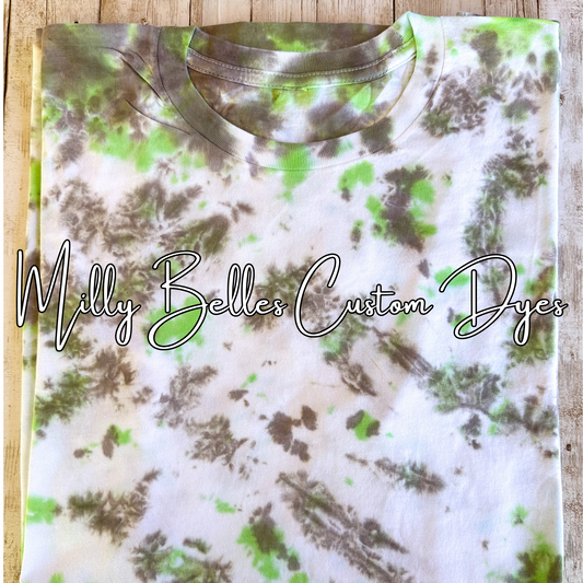 Green/Silver Tie Dye Blank