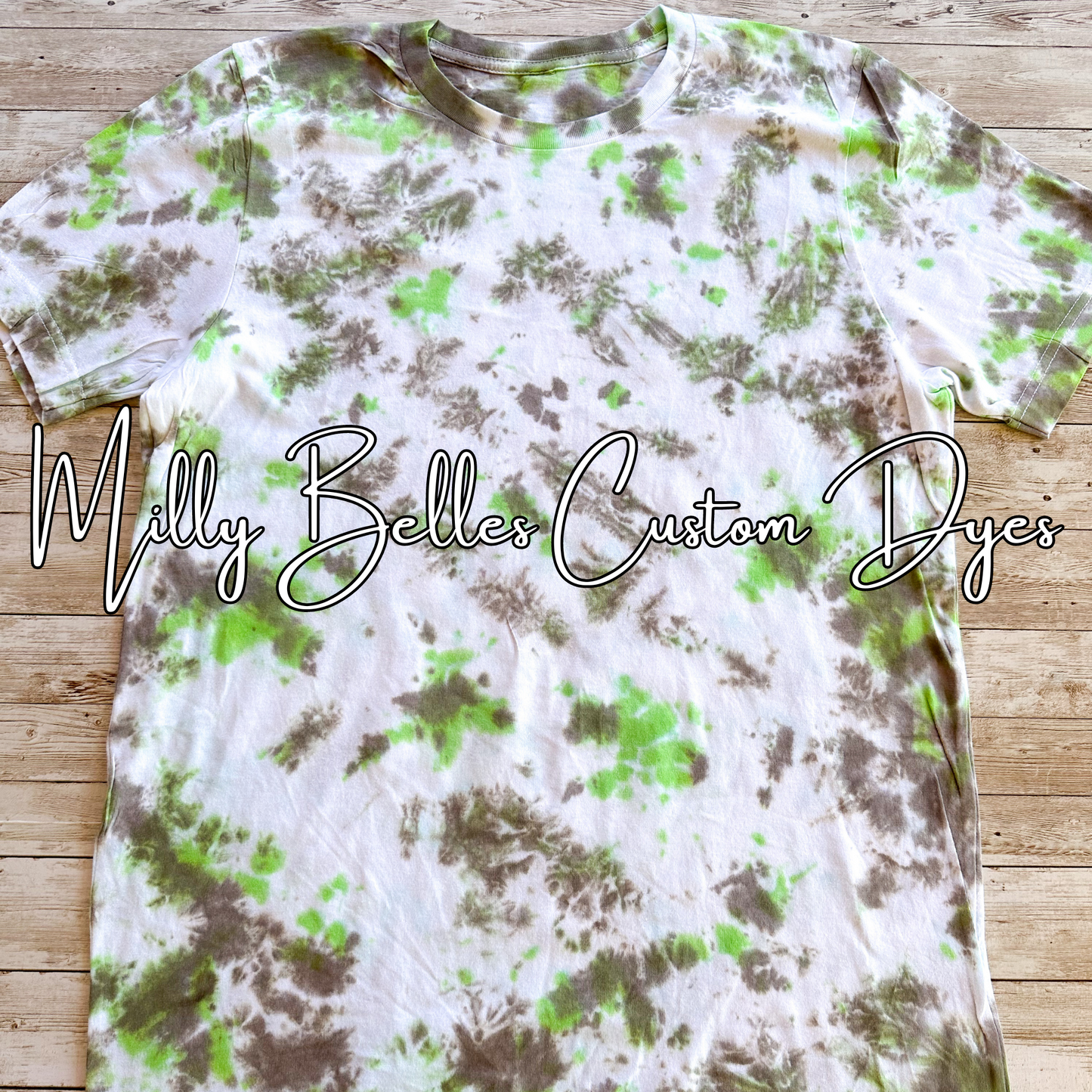 Green/Silver Tie Dye Blank