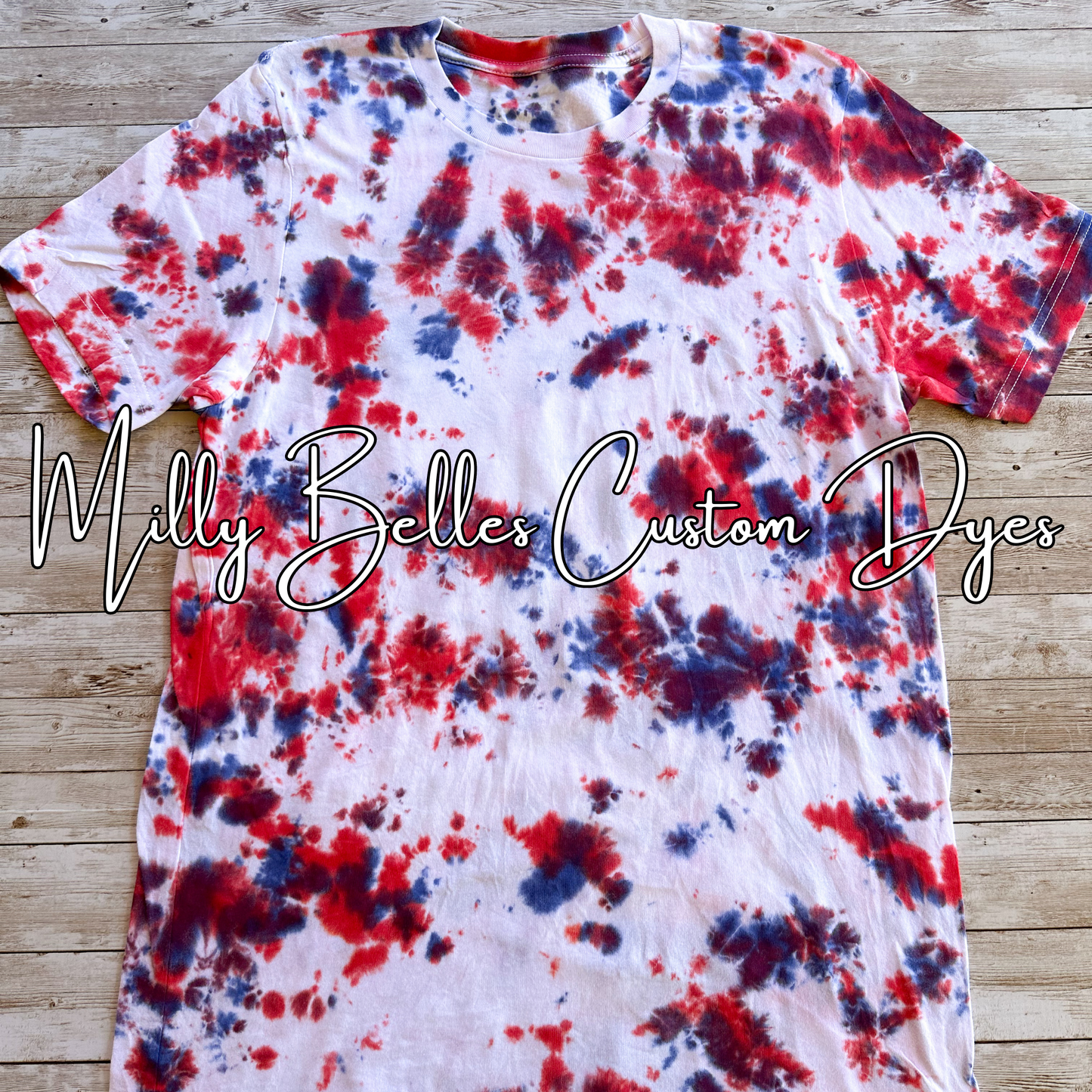 Red/Blue Tie Dye Blank