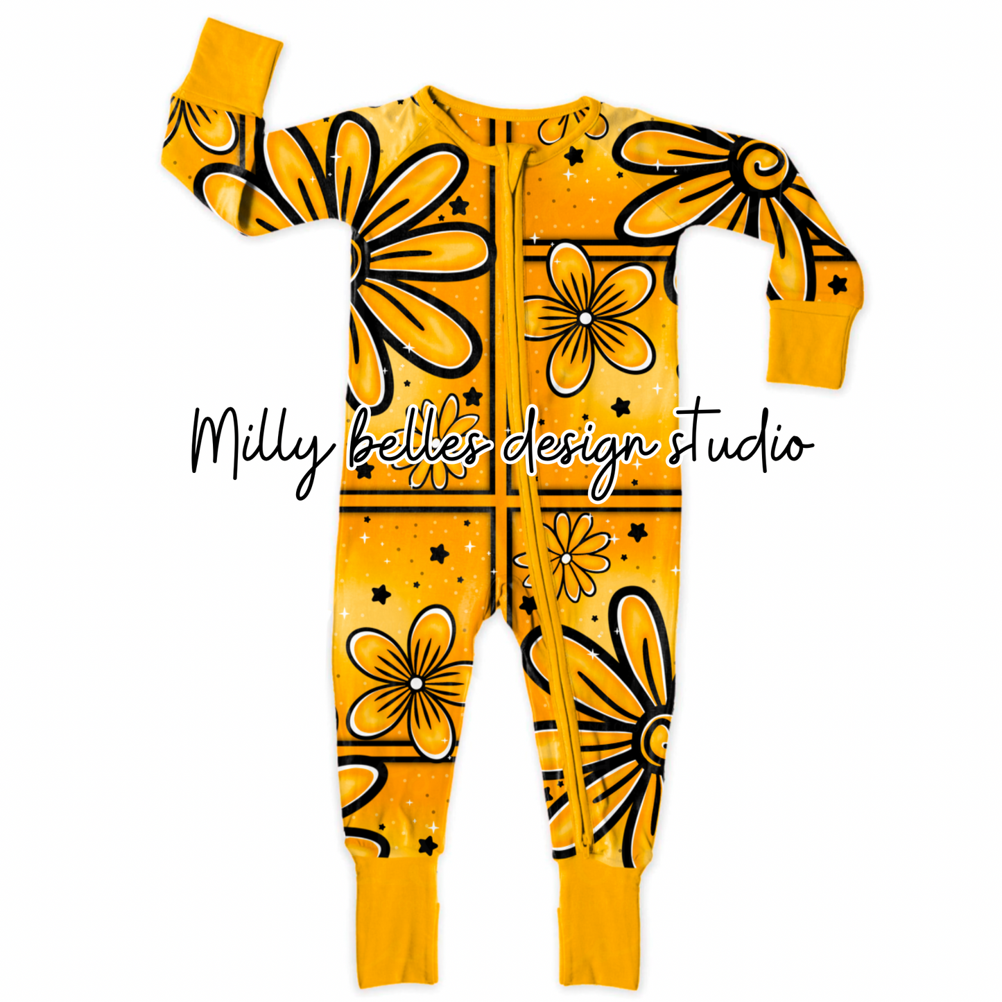 Floral Pittsburgh Football colors seamless