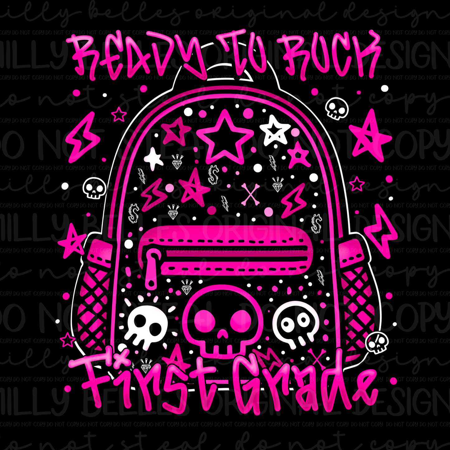 Skull backpack school BUNDLE