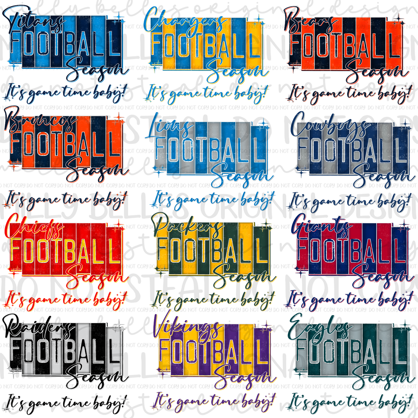 *ALL 32 TEAMS* Retro Football season PNG